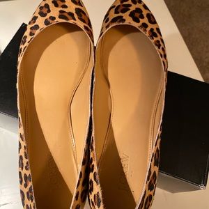 J Crew Lily Calf Hair Flats size 10